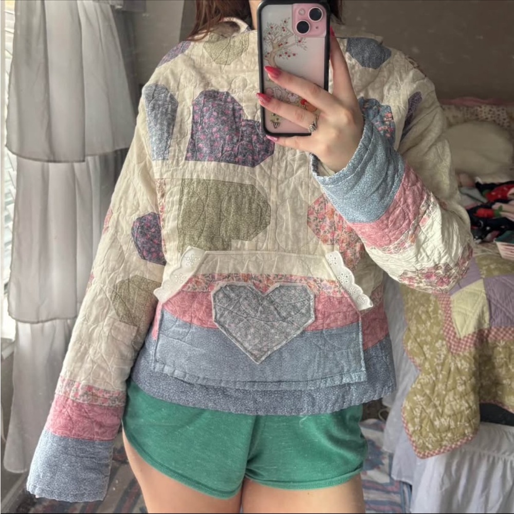 Patchwork Heart Quilted Jacket - image 1